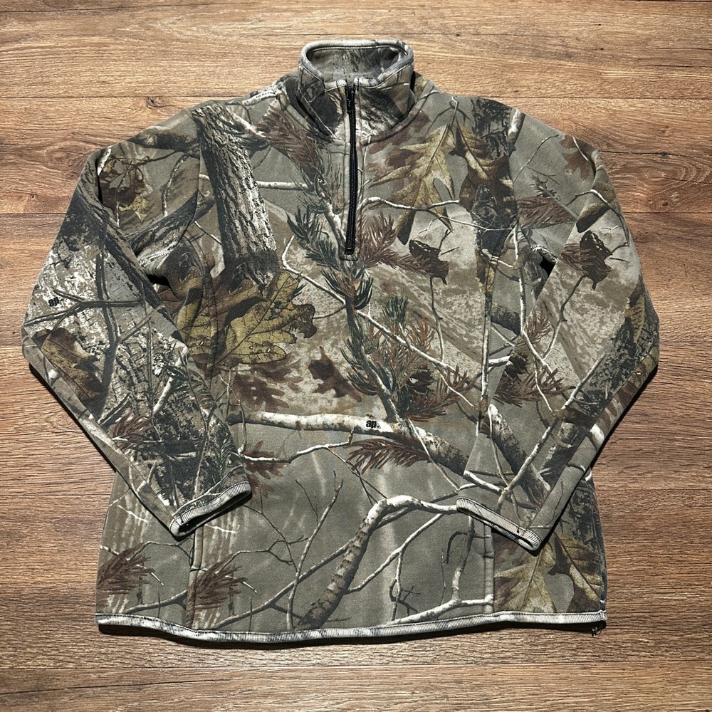 RedHead Camo Quarter Zip Fleece Pullover Women Small Realtree‎ AP Hunting Top